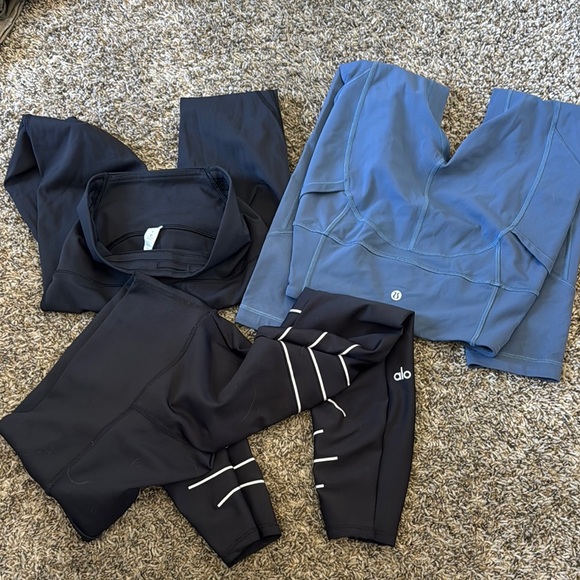 ALO Yoga Pants - ALO and Lululemon Yoga Black Leggings